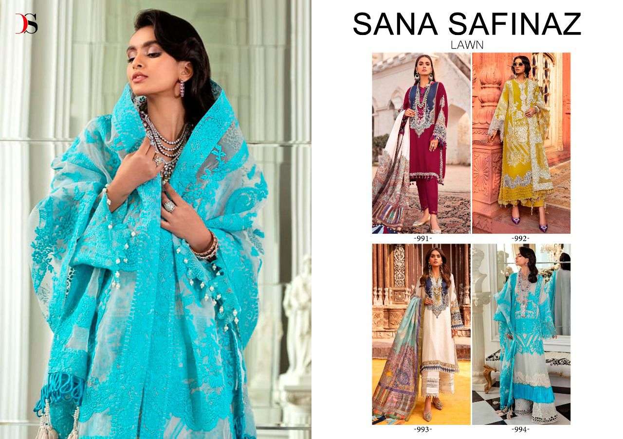 Deepsy Sana Safinaz Luxury 22 Catalog Party Wear Cotton Embroidery Pakistani Salwar Suits 