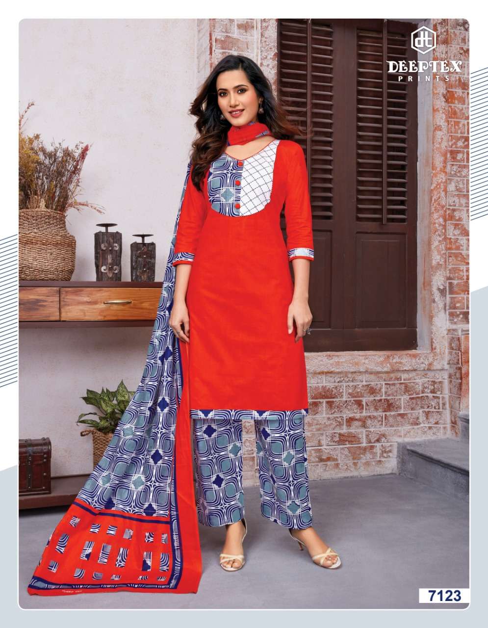 Deeptex Miss India 71 Catalog Daily Wear Unstitched Women Dress Materials 