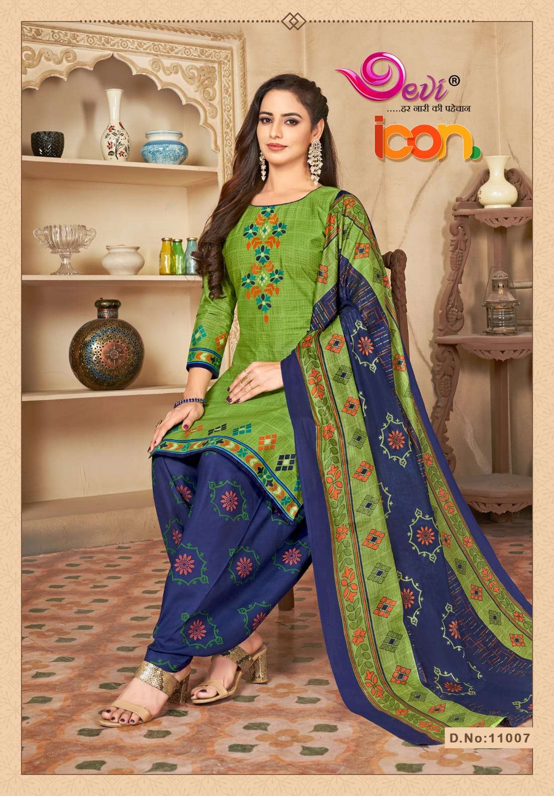 Devi Icon Vol 11 Catalog Summer Wear Pure Cotton Printed Unstitched Women Dress Materials 