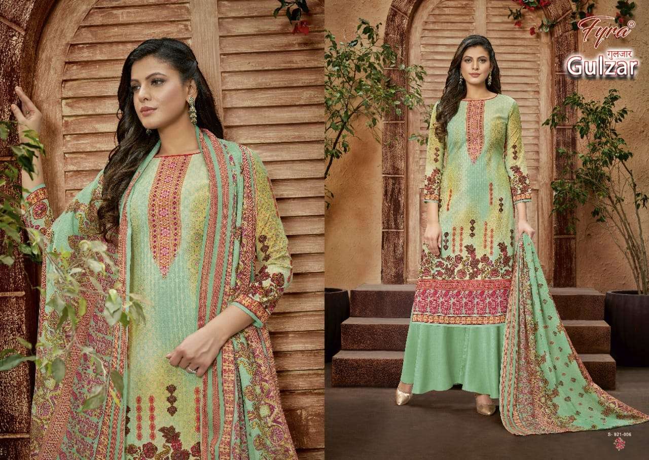 Fyra Gulzar Catalog Casual Wear Pure Cotton Printed Women Unstitched Dress Materials 