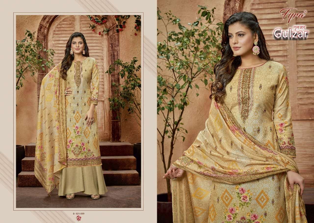 Fyra Gulzar Catalog Casual Wear Pure Cotton Printed Women Unstitched Dress Materials 