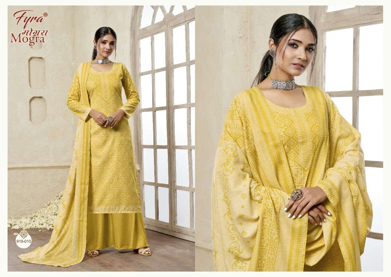 Fyra Mogra Catalog Casual Wear Pure Cotton Ladies Dress Materials 