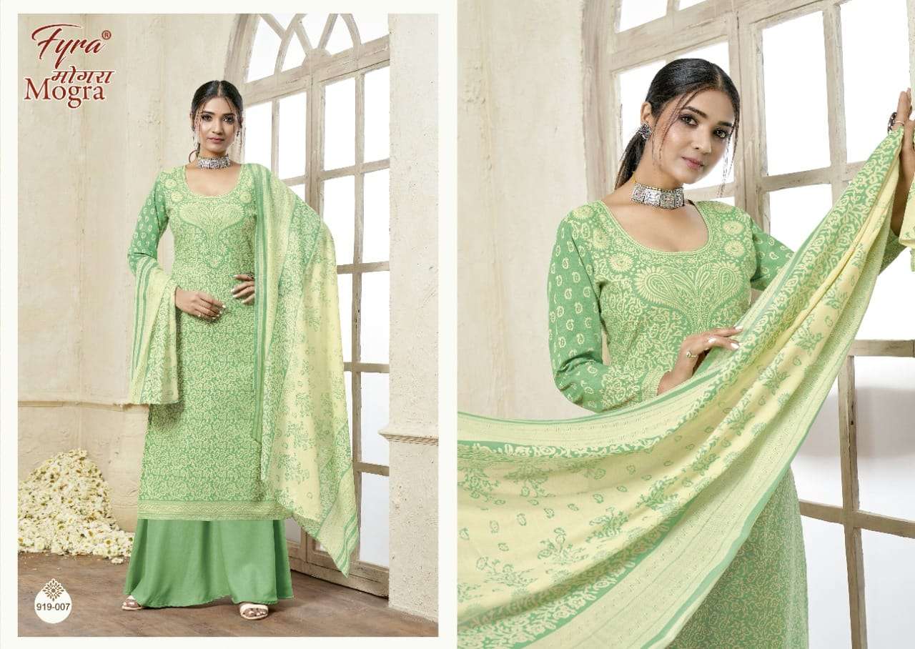 Fyra Mogra Catalog Casual Wear Pure Cotton Ladies Dress Materials 