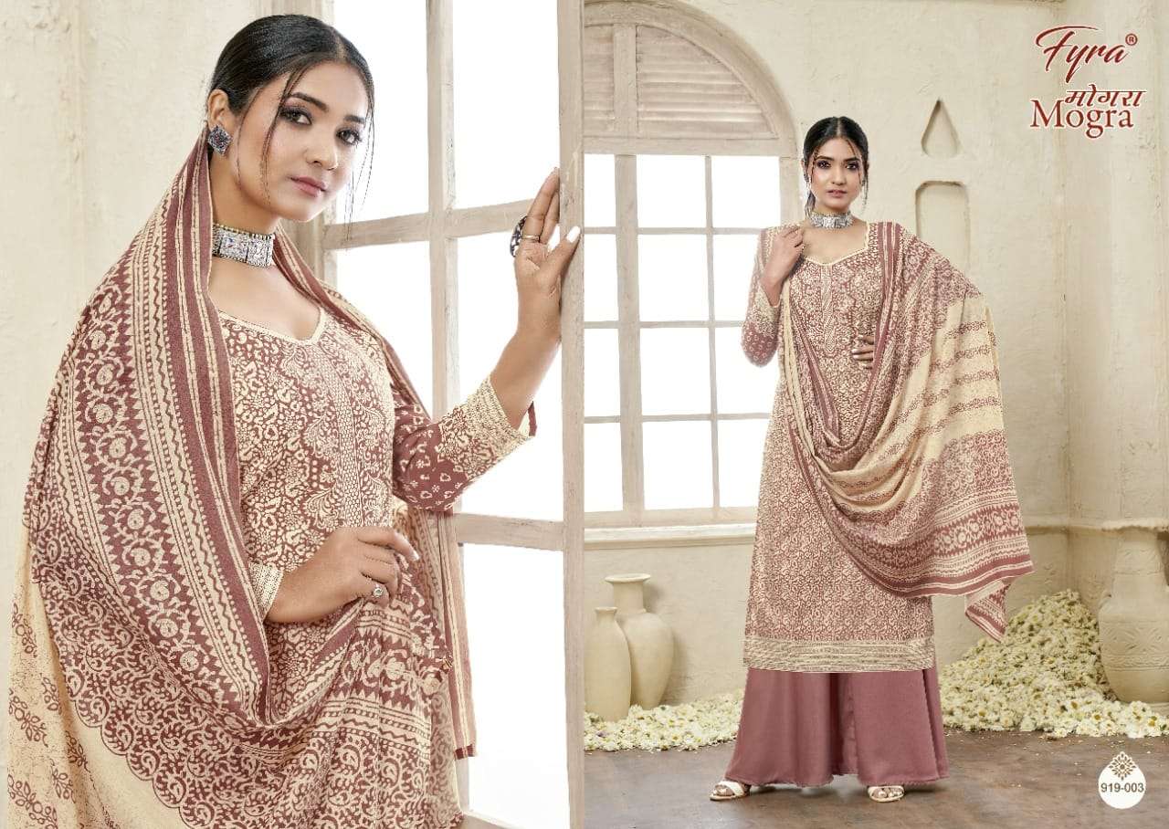 Fyra Mogra Catalog Casual Wear Pure Cotton Ladies Dress Materials 