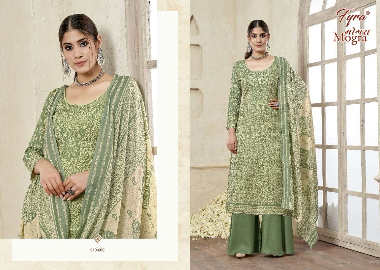 Fyra Mogra Catalog Casual Wear Pure Cotton Ladies Dress Materials 