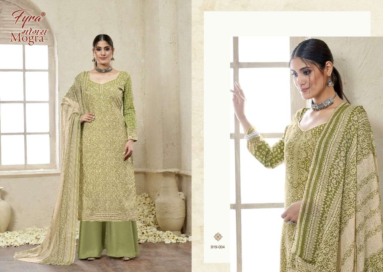 Fyra Mogra Catalog Casual Wear Pure Cotton Ladies Dress Materials 