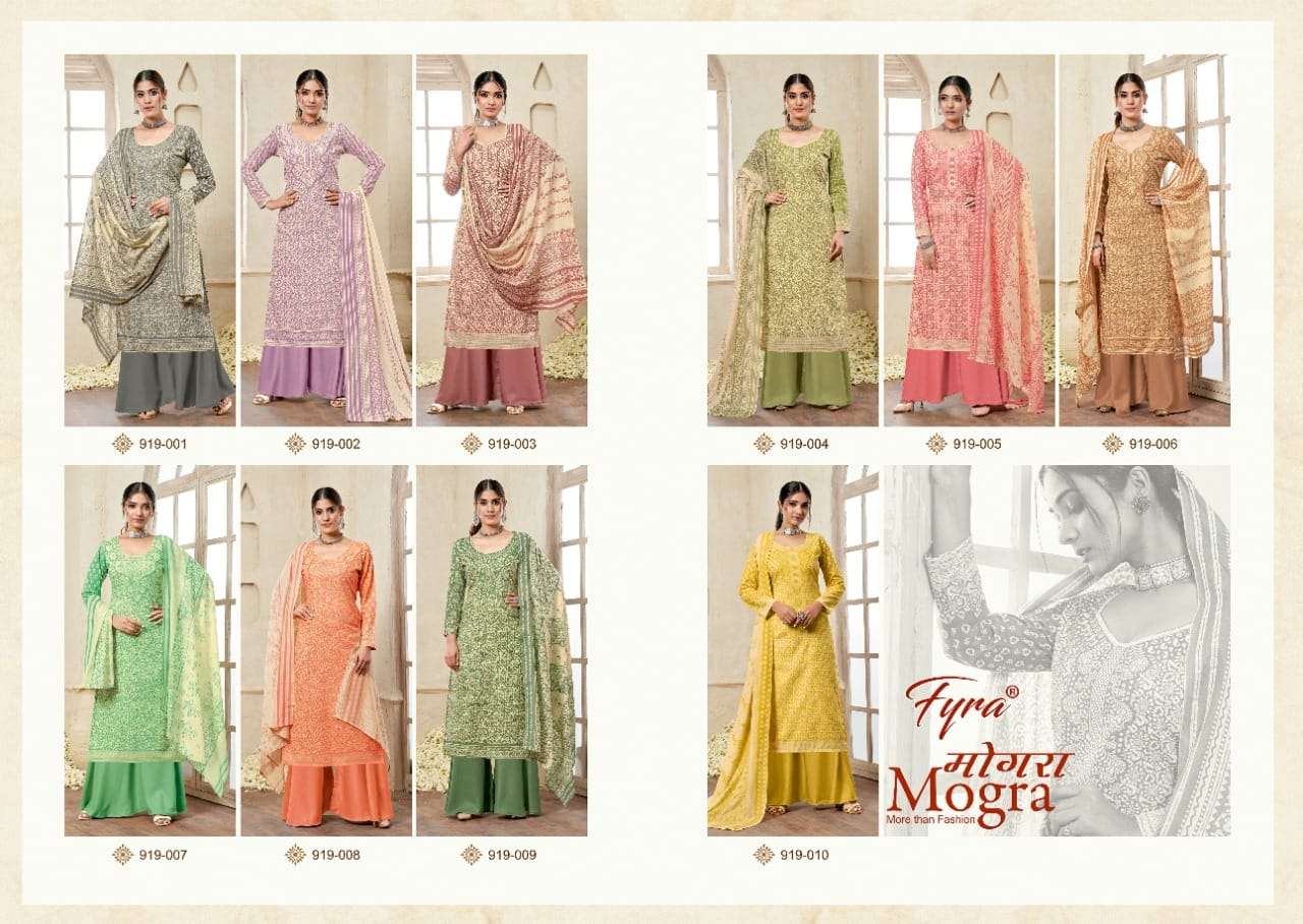 Fyra Mogra Catalog Casual Wear Pure Cotton Ladies Dress Materials 