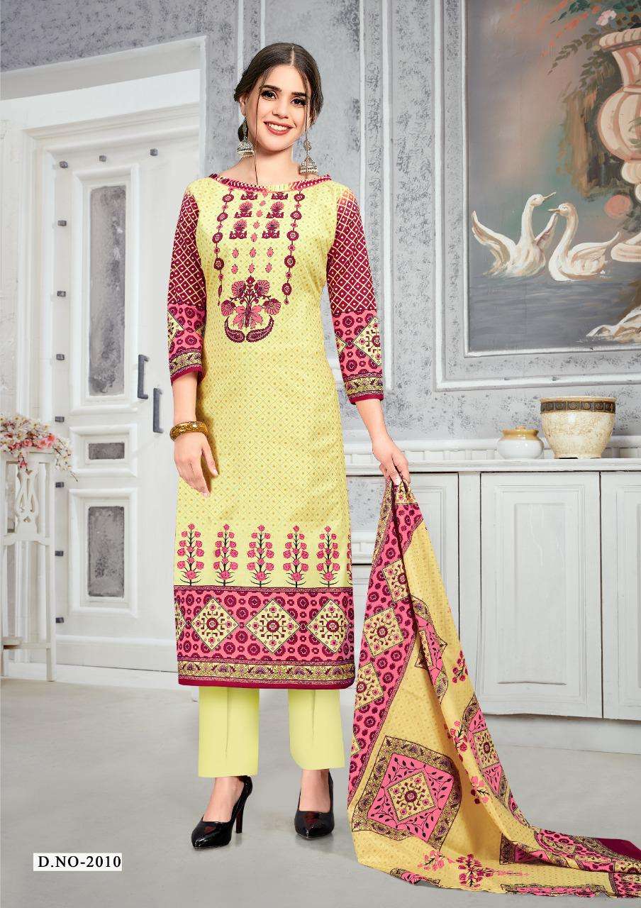 Gulnaaz Catalog Daily Wear Karachi Cotton Unstitched Women Dress Materials 