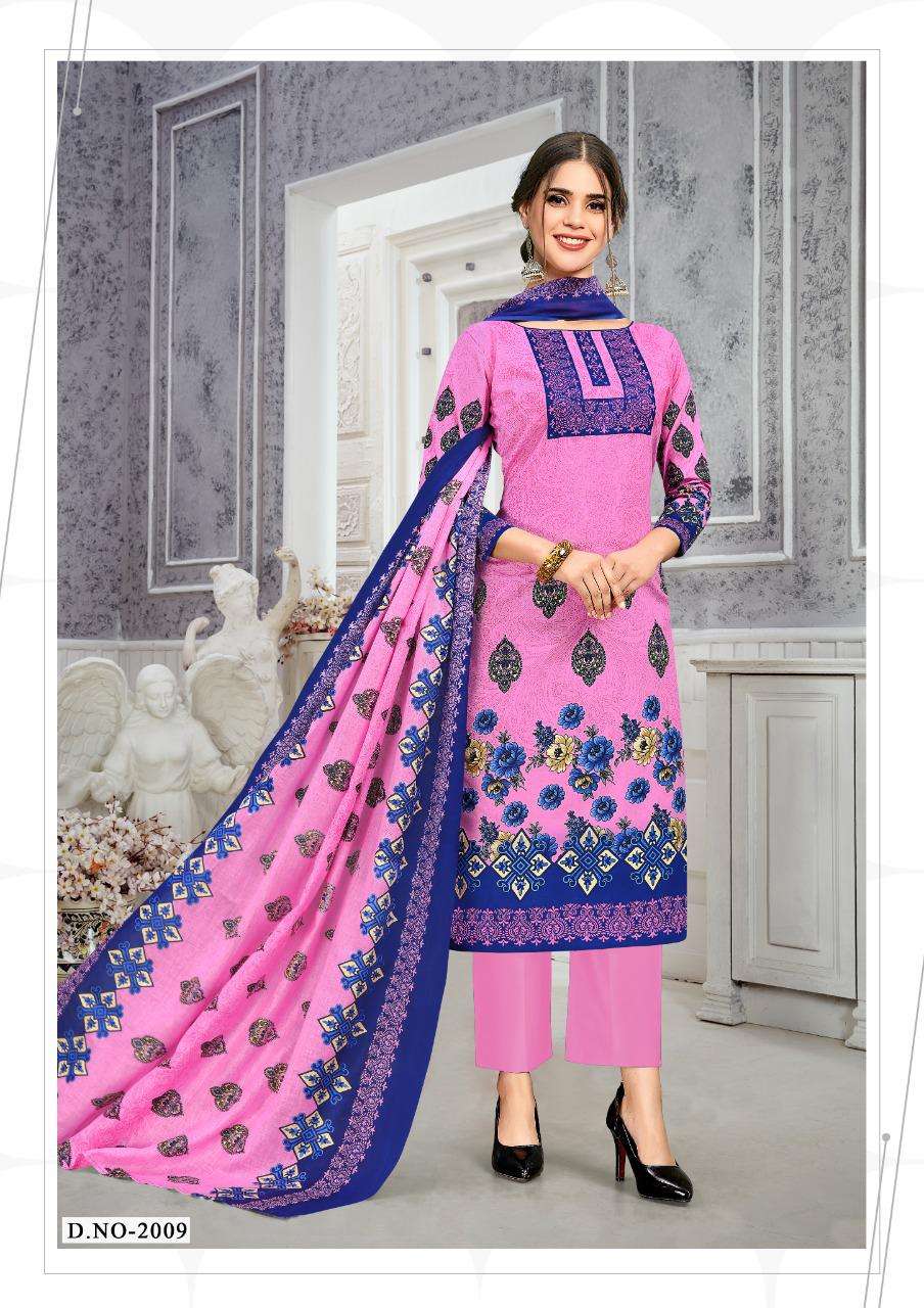 Gulnaaz Catalog Daily Wear Karachi Cotton Unstitched Women Dress Materials 