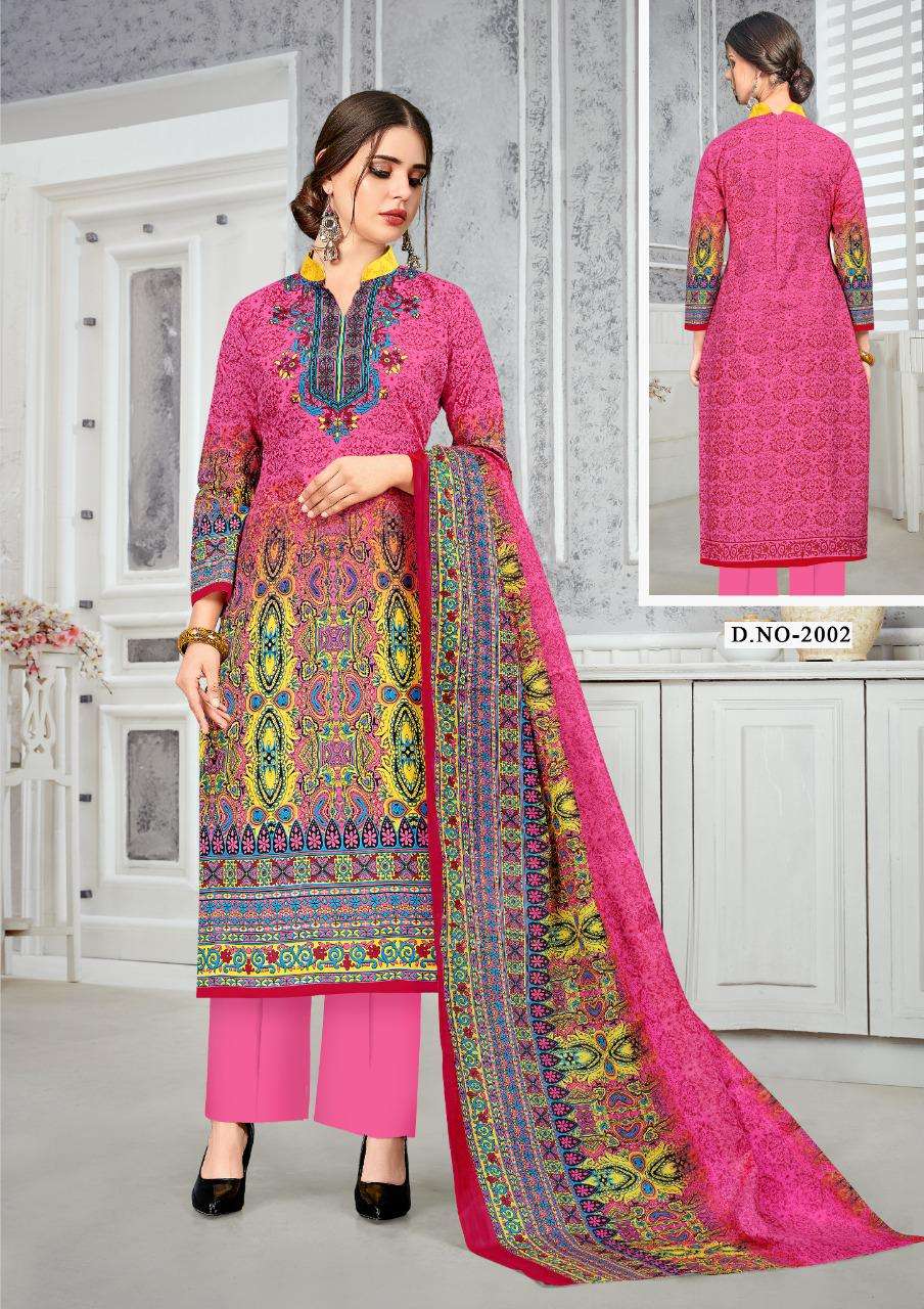 Gulnaaz Catalog Daily Wear Karachi Cotton Unstitched Women Dress Materials 