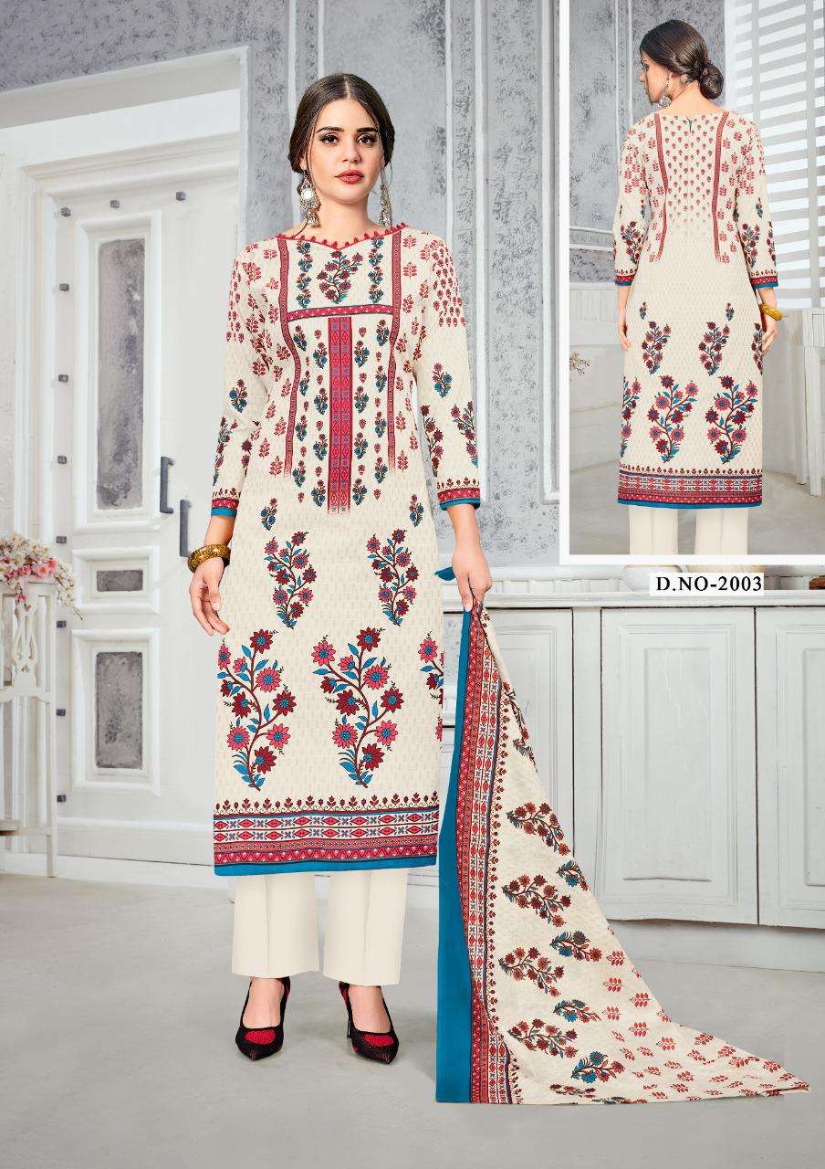 Gulnaaz Catalog Daily Wear Karachi Cotton Unstitched Women Dress Materials 