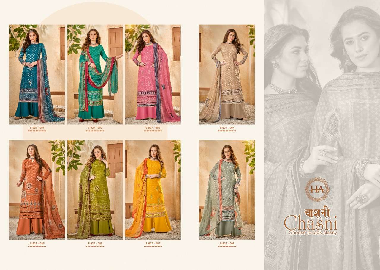 Harshit Chasni Catalog Festive Wear Pure Jam Digital Printed Unstitched Women Dress Materials 