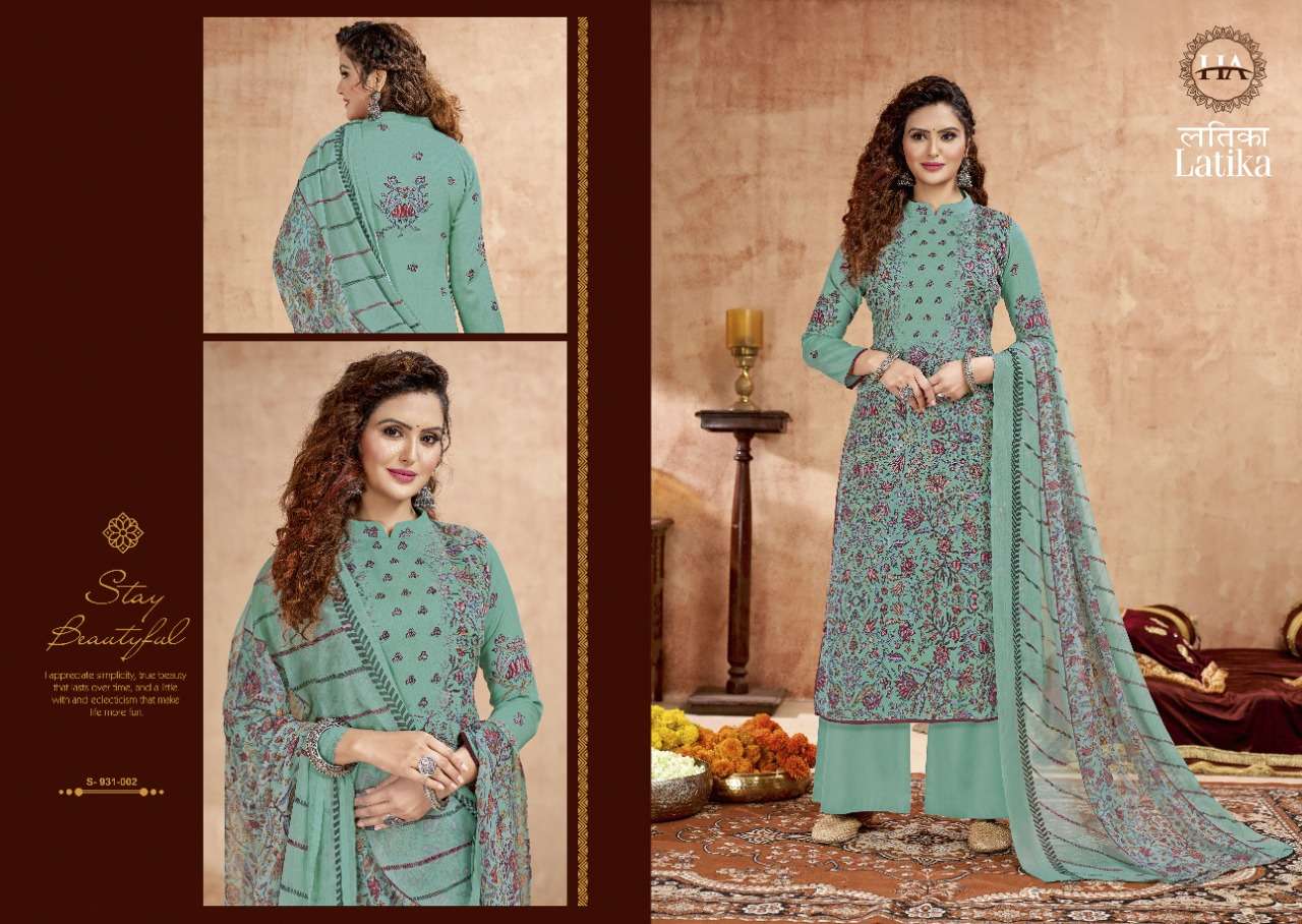 Harshit Latika Catalog Designer Wear Pure Jam Cotton Printed Dress Materials 