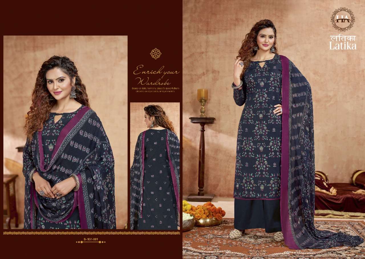 Harshit Latika Catalog Designer Wear Pure Jam Cotton Printed Dress Materials 