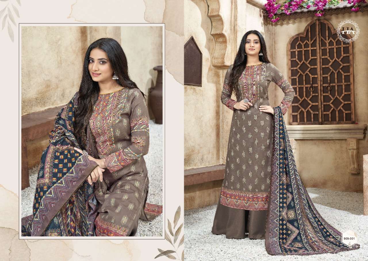 Harshit Nishita Catalog Designer Wear Pure Jam Cotton Unstitched Dress Materials 