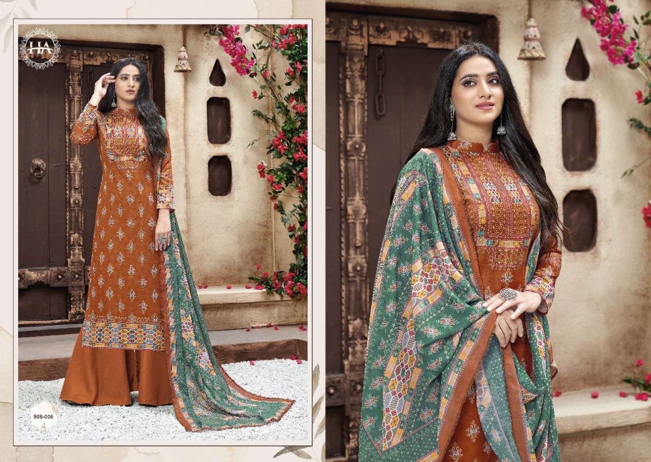 Harshit Nishita Catalog Designer Wear Pure Jam Cotton Unstitched Dress Materials 