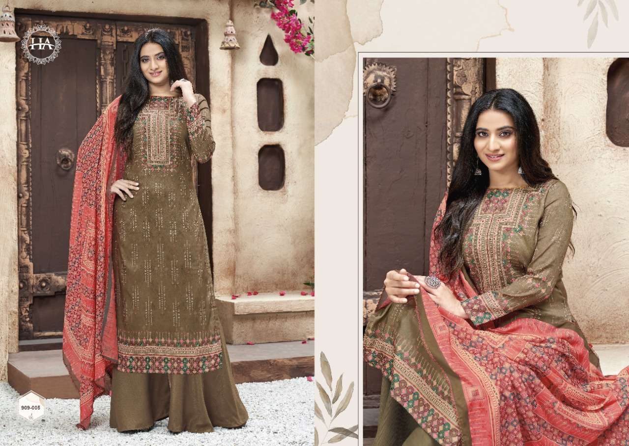 Harshit Nishita Catalog Designer Wear Pure Jam Cotton Unstitched Dress Materials 
