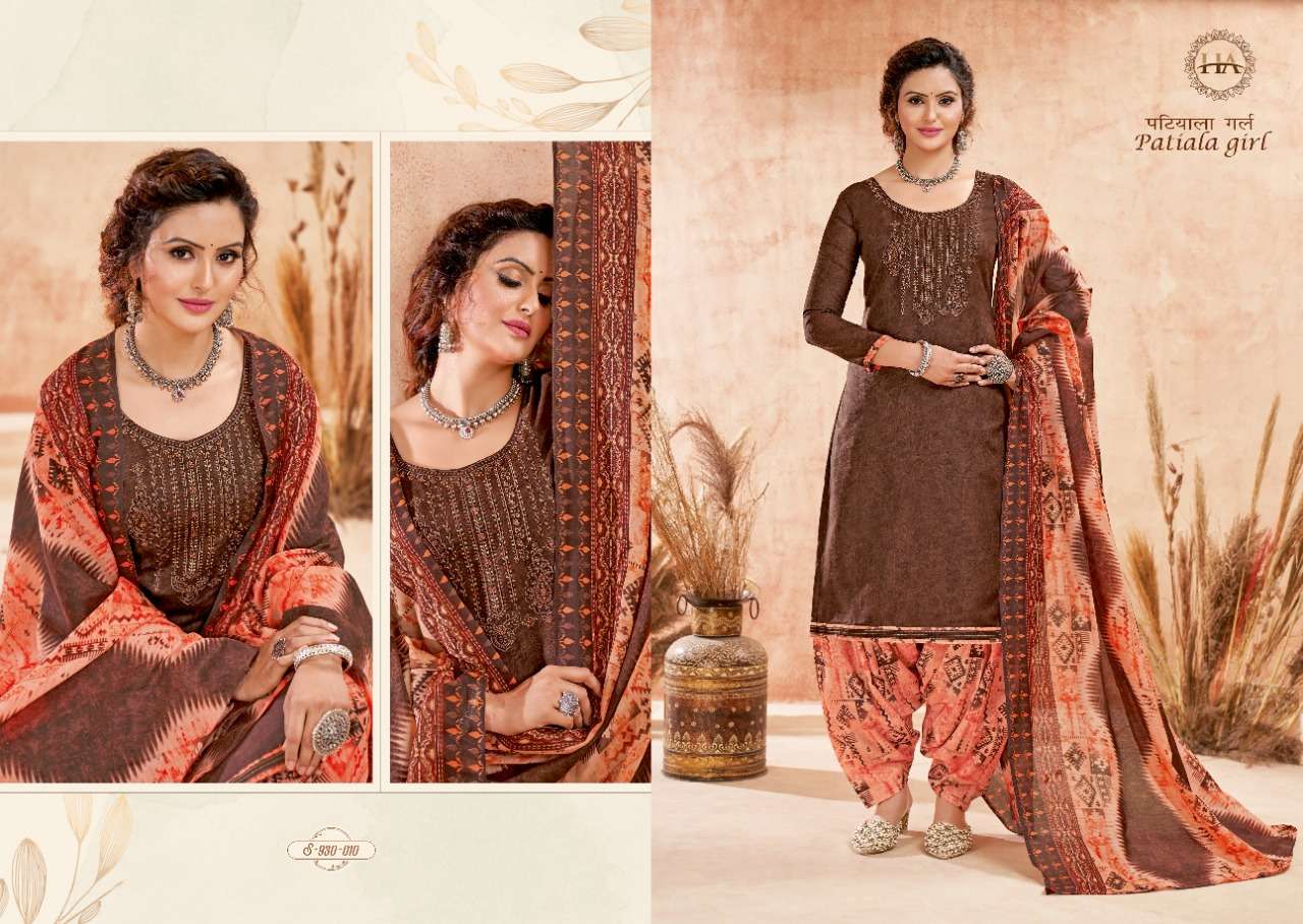 Harshit Patiyala Girl Catalog Catalog Daily Wear Summer Cotton Printed Unstitched Dress Materials 