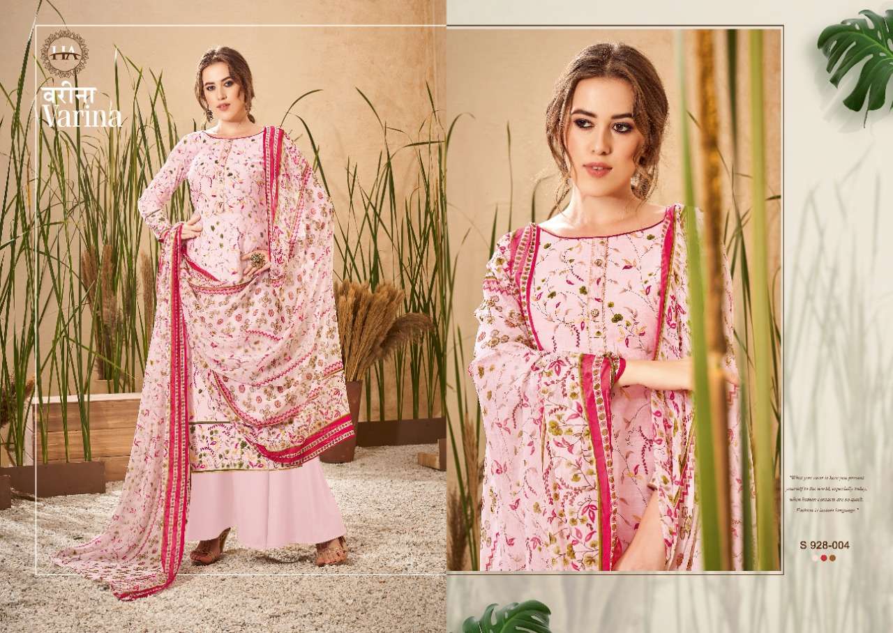Harshit Varina Catalog Fancy Wear Pure Viscose Silk Ladies Dress Materials
