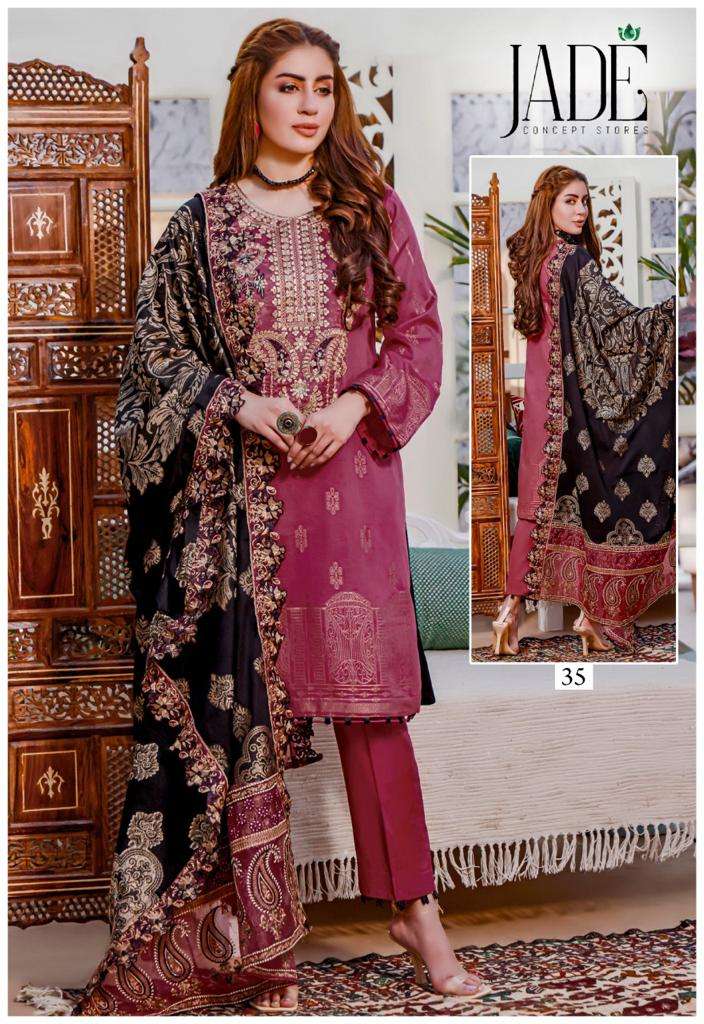 Jade Firdous Urbane Luxury Festive Lawn Vol 4 Catalog Exclusive Wear Lawn Cotton Dress Materials