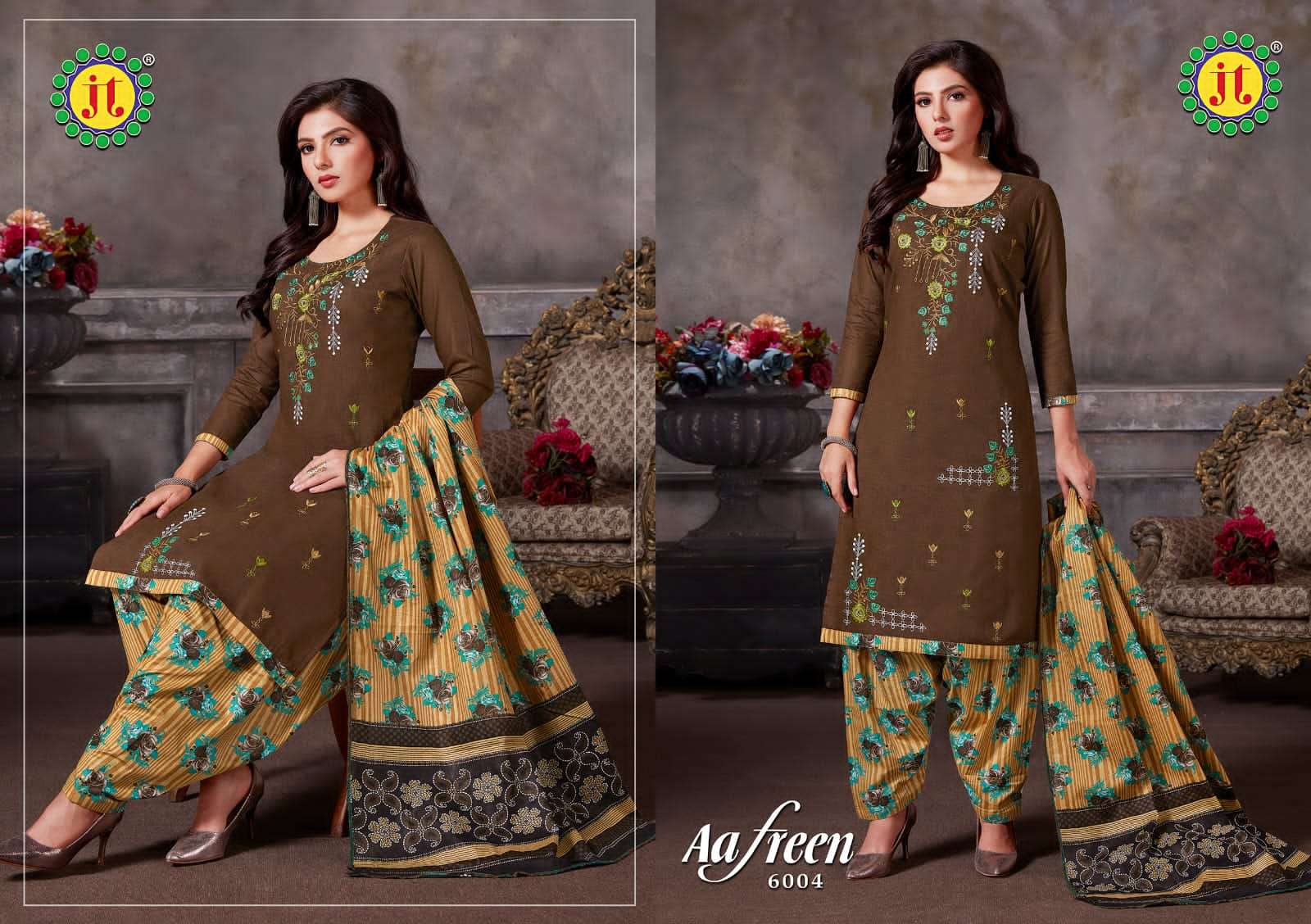 Jt Afreen Vol 6 Catalog Regular Wear Cotton Printed Women Dress Materials 
