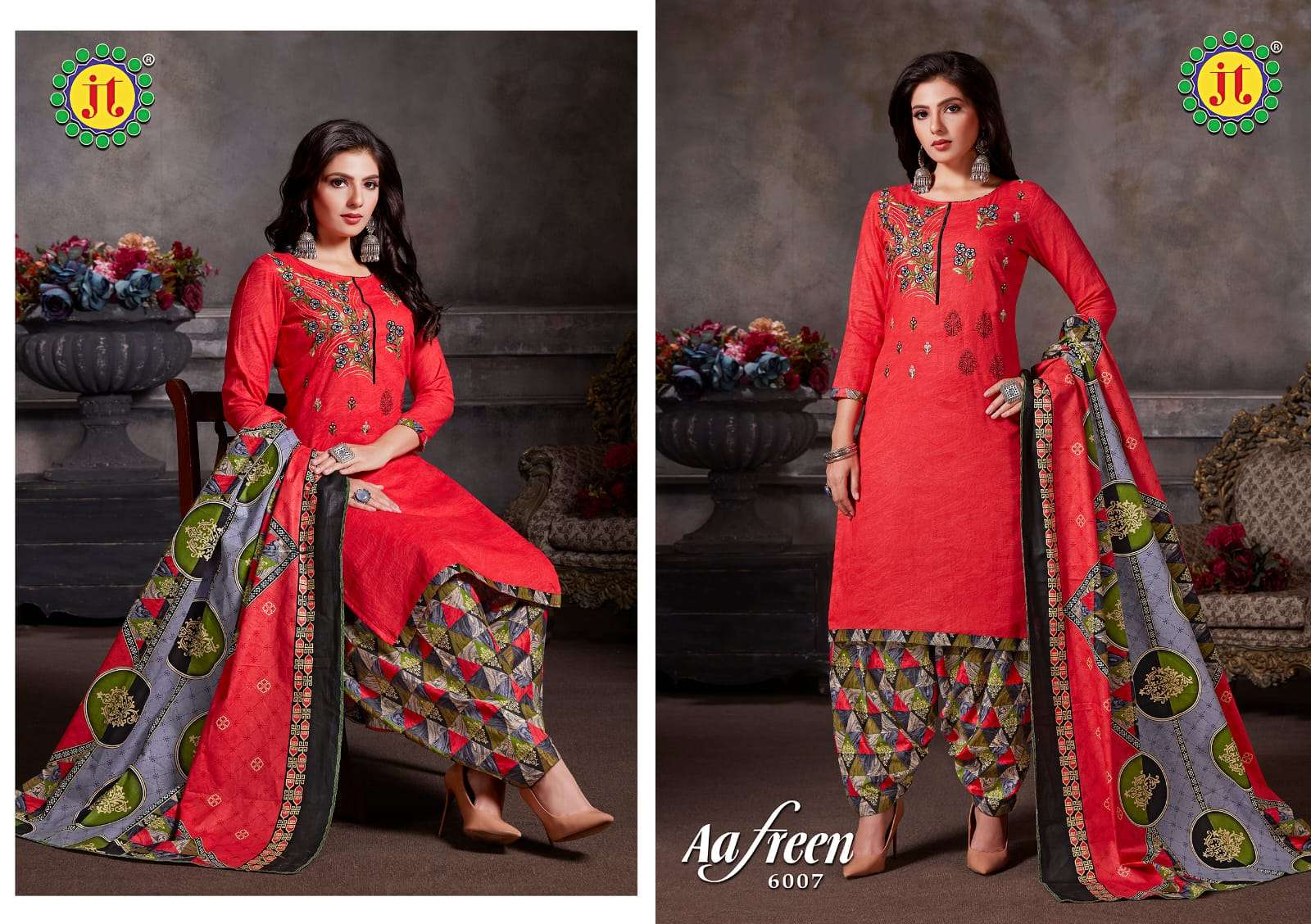 Jt Afreen Vol 6 Catalog Regular Wear Cotton Printed Women Dress Materials 