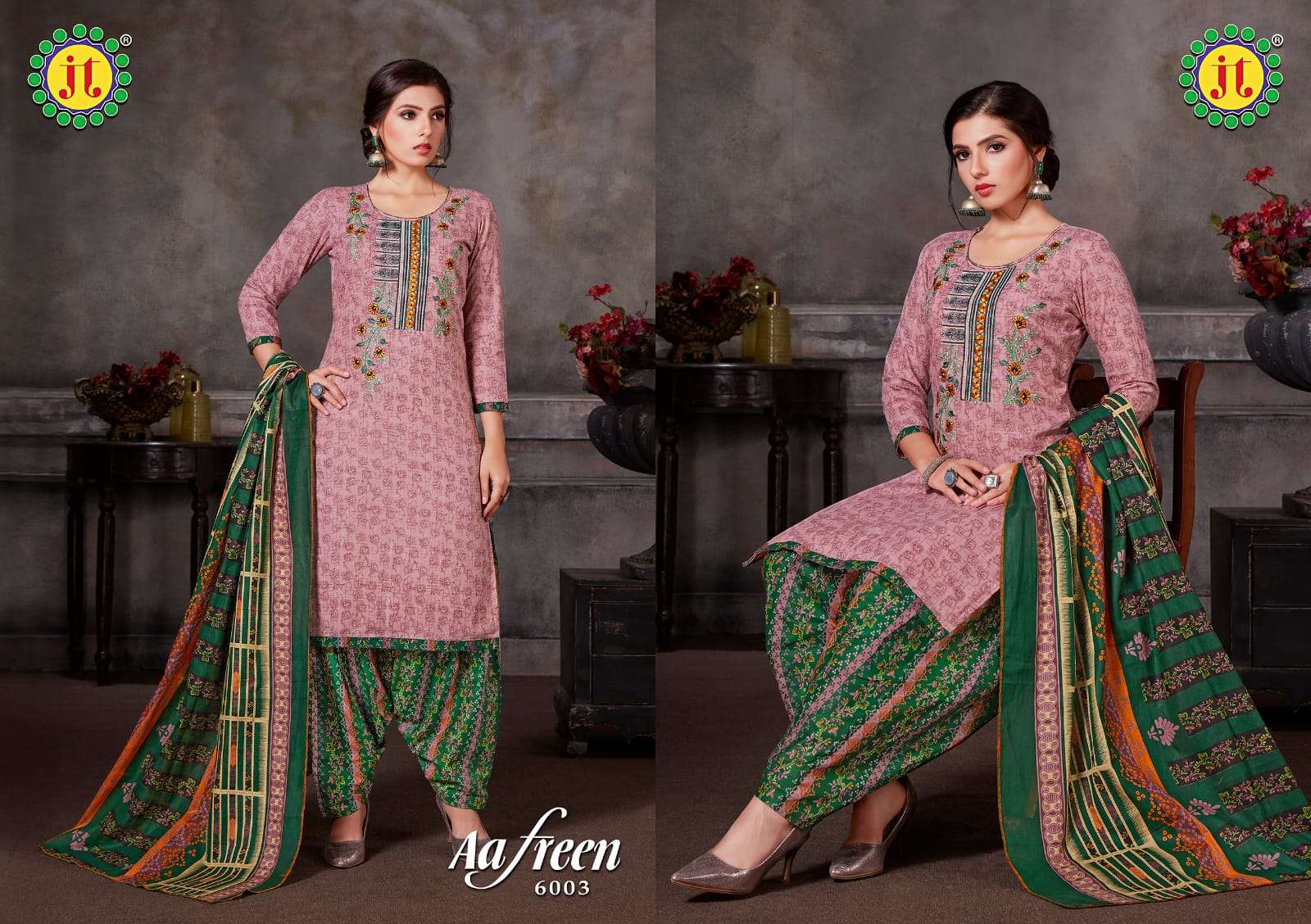 Jt Afreen Vol 6 Catalog Regular Wear Cotton Printed Women Dress Materials 