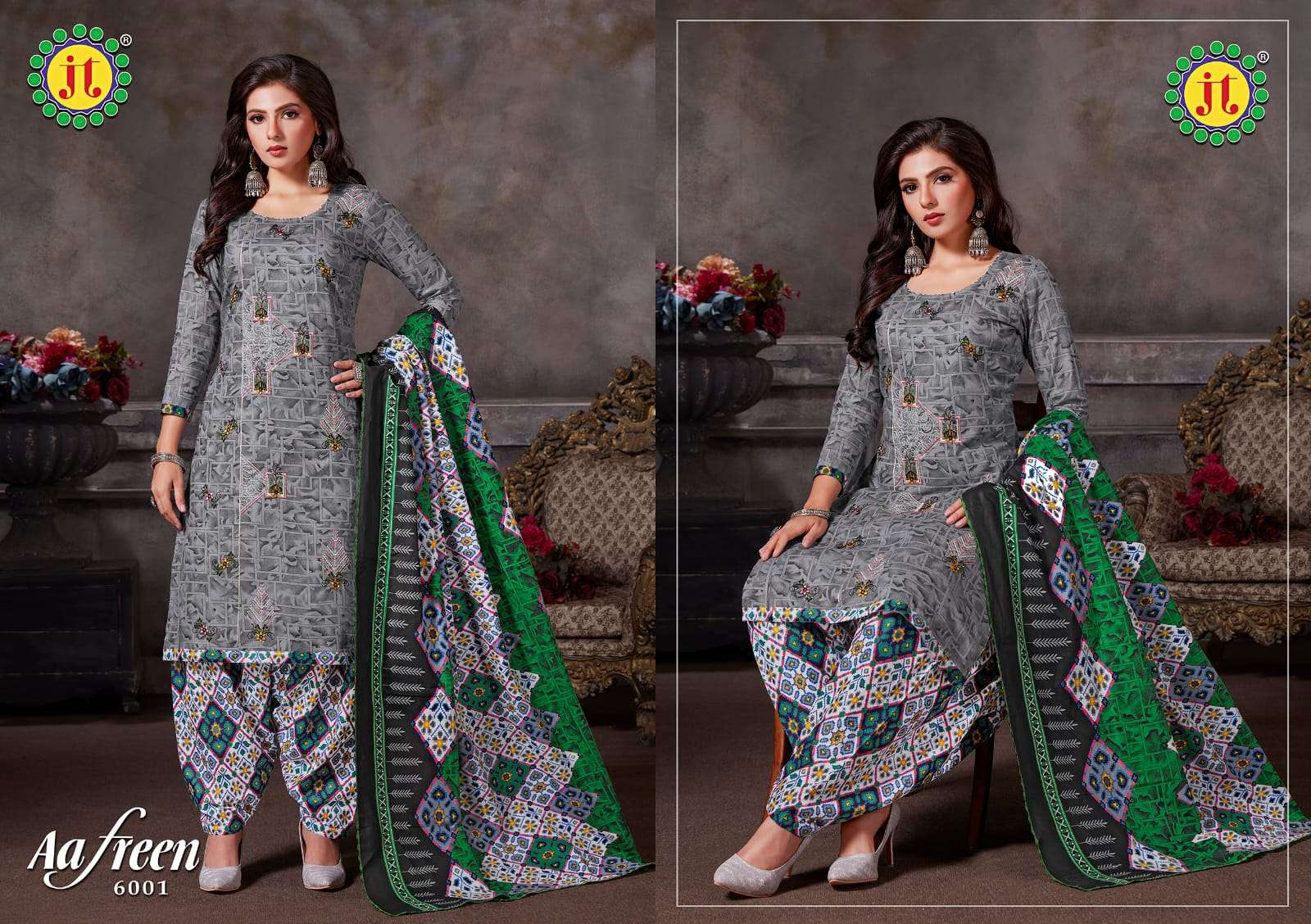 Jt Afreen Vol 6 Catalog Regular Wear Cotton Printed Women Dress Materials 
