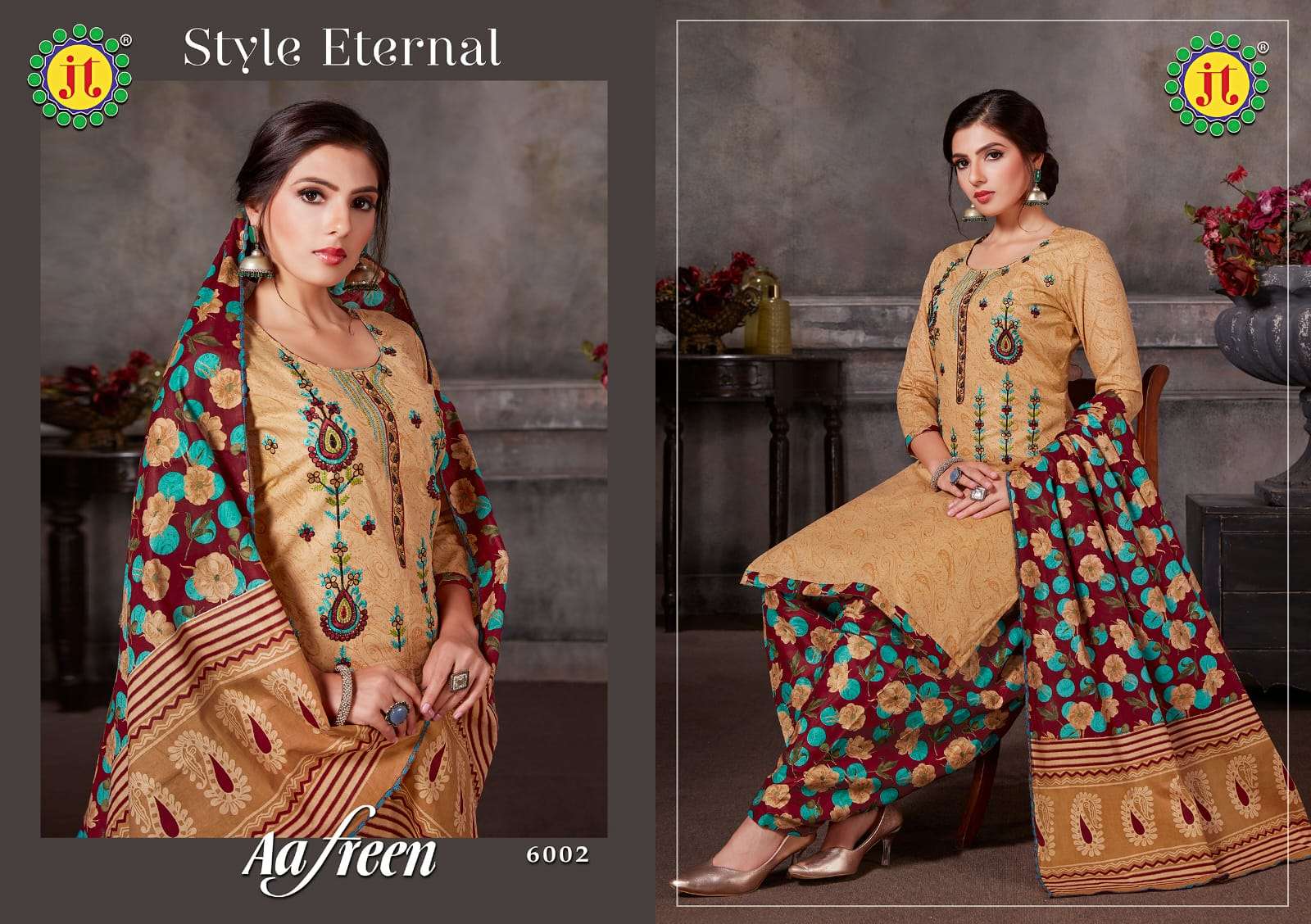 Jt Afreen Vol 6 Catalog Regular Wear Cotton Printed Women Dress Materials 