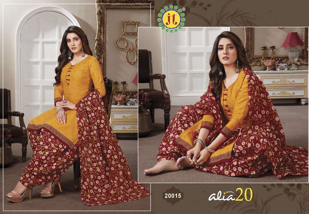 Jt Alia Vol 20 Catalog Casual Wear Cotton Printed Women Dress Materials 