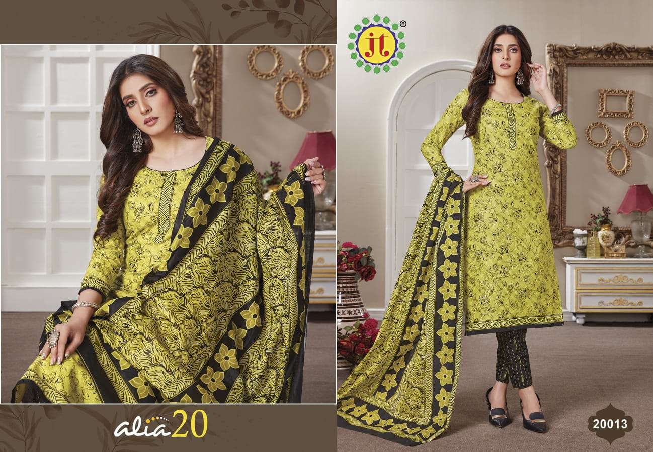 Jt Alia Vol 20 Catalog Casual Wear Cotton Printed Women Dress Materials 