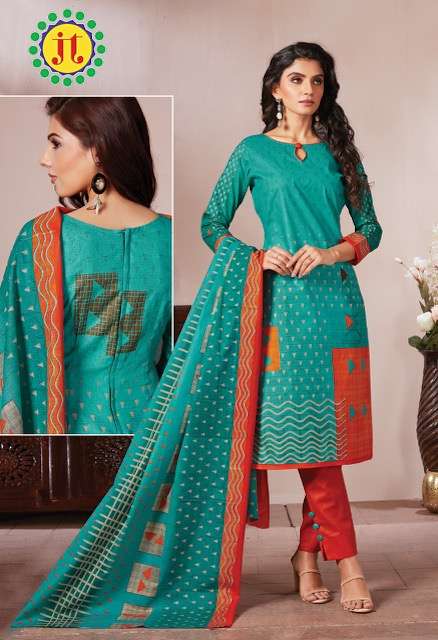Jt Atifa Catalog Casual Wear Pure Satin Digital Printed Dress Materials 