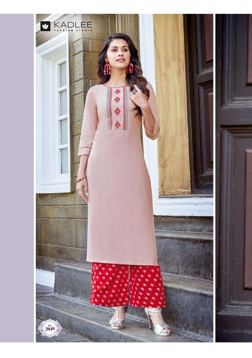 kadlee Pankh Vol 7 Catalog Party Wear Kurti With Palazzo 