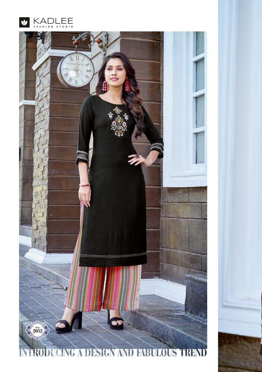 kadlee Pankh Vol 7 Catalog Party Wear Kurti With Palazzo 