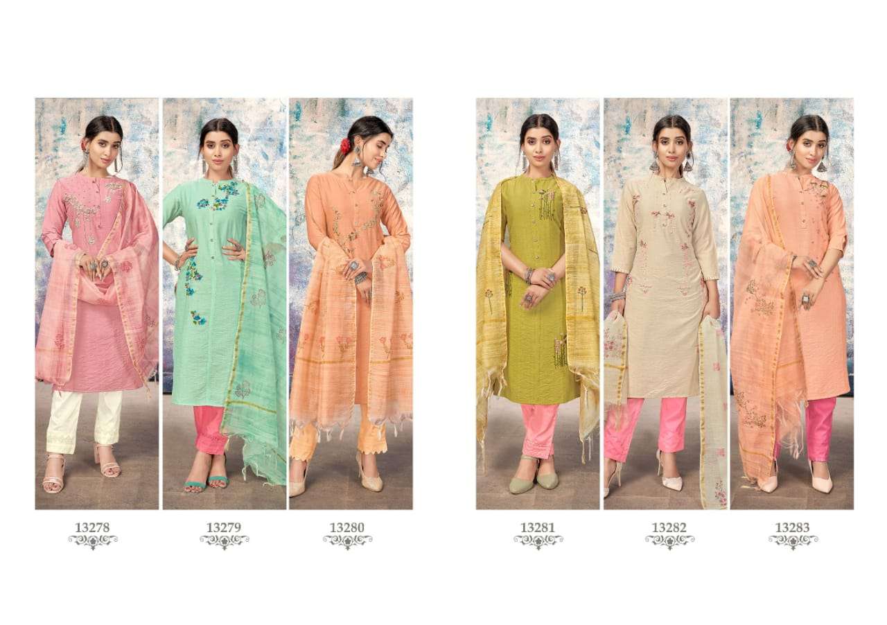 Kalaroop Hunter Catalog Party Wear Readymade Top Bottom With Dupatta