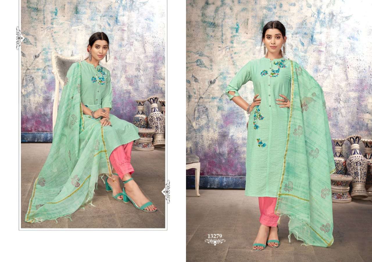 Kalaroop Hunter Catalog Party Wear Readymade Top Bottom With Dupatta