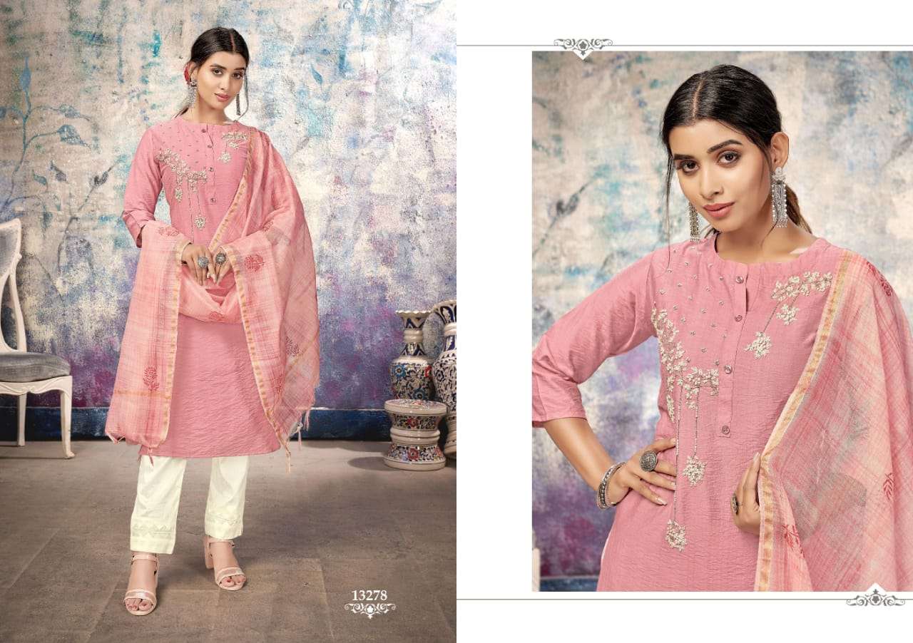 Kalaroop Hunter Catalog Party Wear Readymade Top Bottom With Dupatta