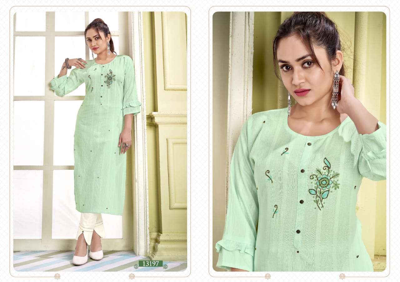 Kalaroop Jolly Catalog Fancy Wear Silk Embroidery Kurtis 