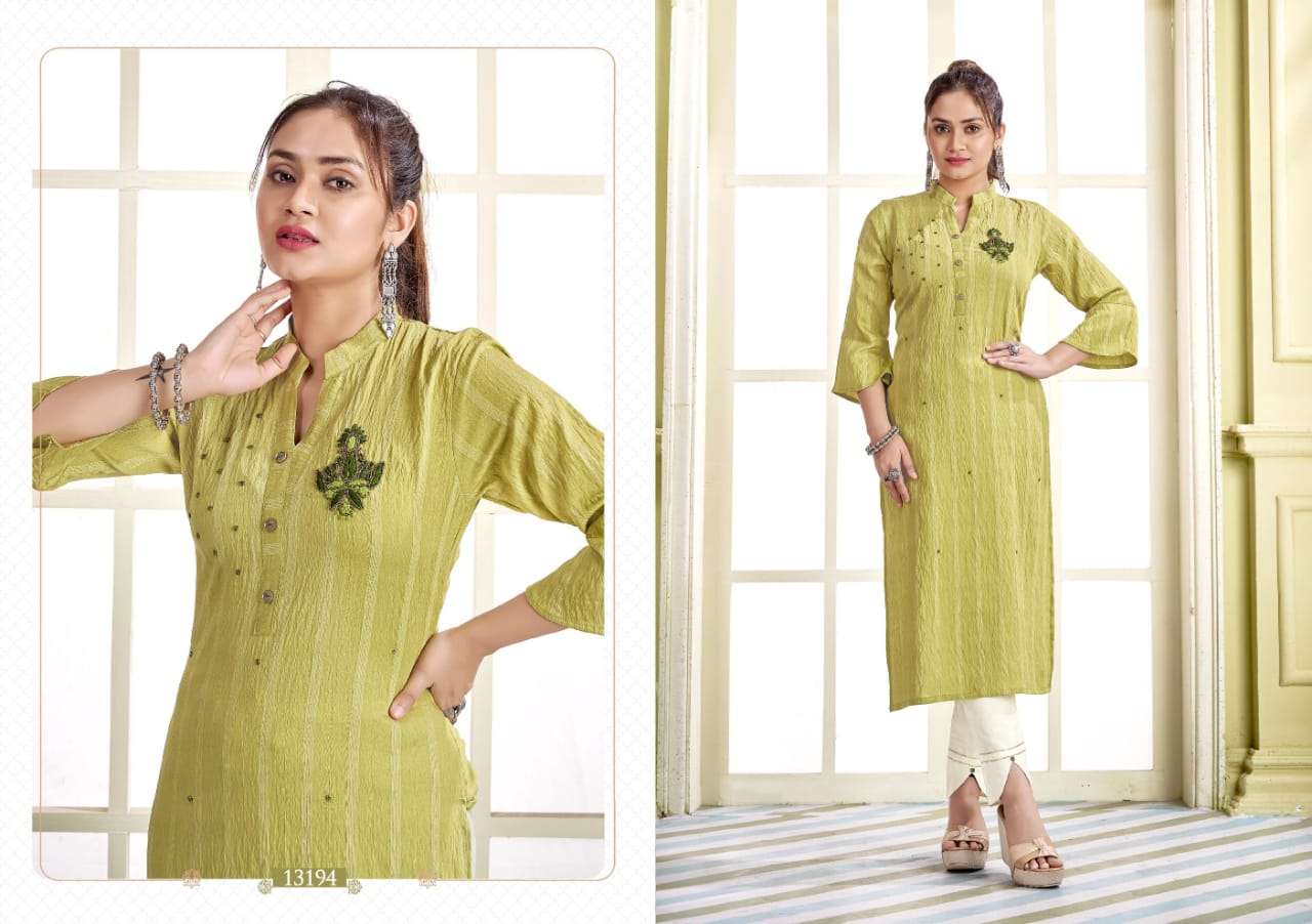 Kalaroop Jolly Catalog Fancy Wear Silk Embroidery Kurtis 