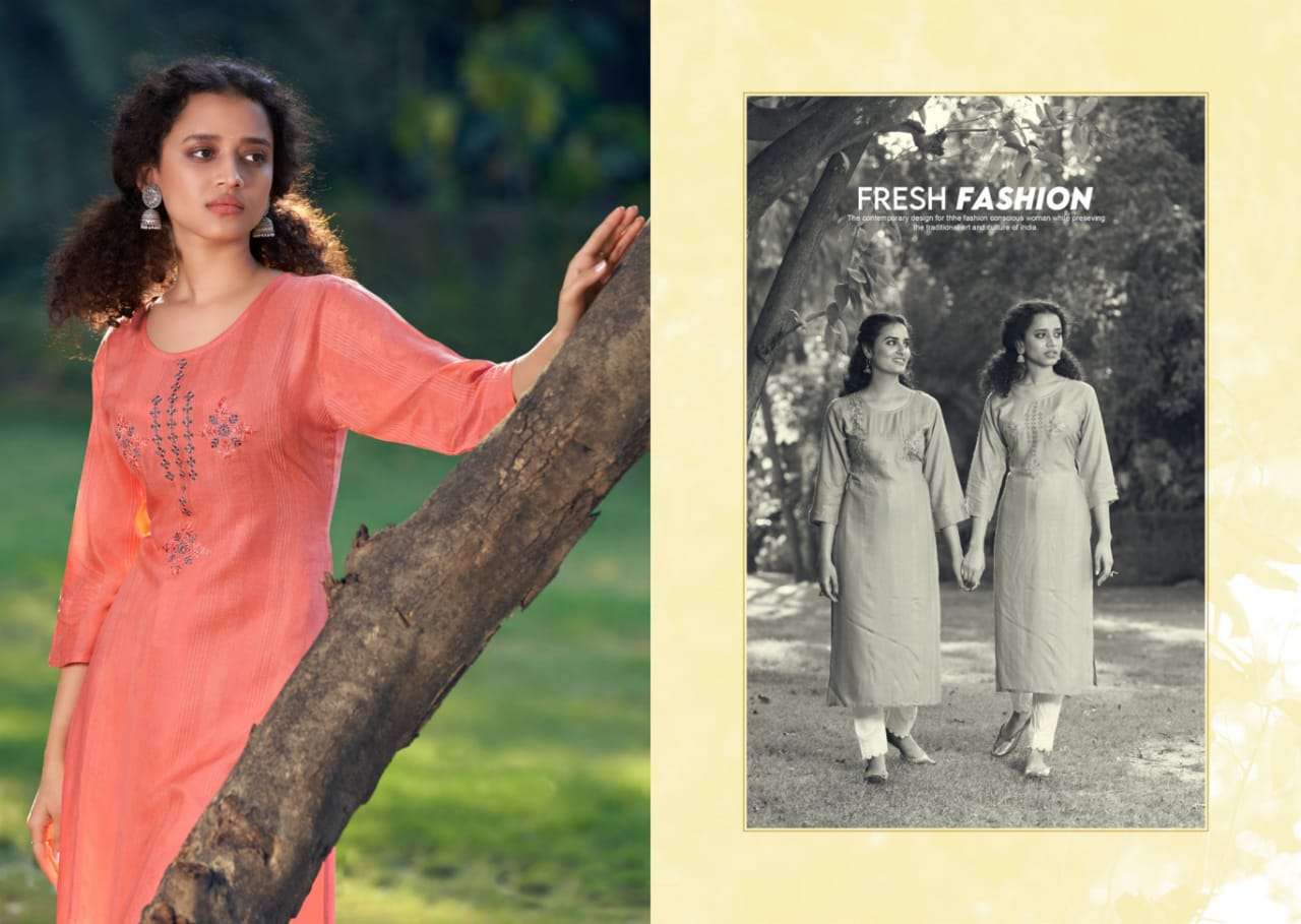 Kalaroop Kashvi Vol 2 Catalog Fancy Wear Long Embroidery Kurtis 