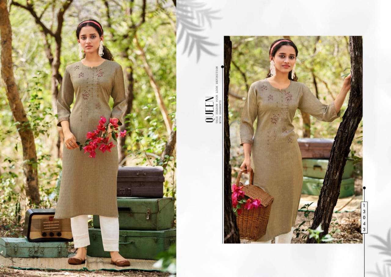Kalaroop Mentos Catalog Designer Wear Embroidery Work Kurtis Wholesale Rate In Surat 