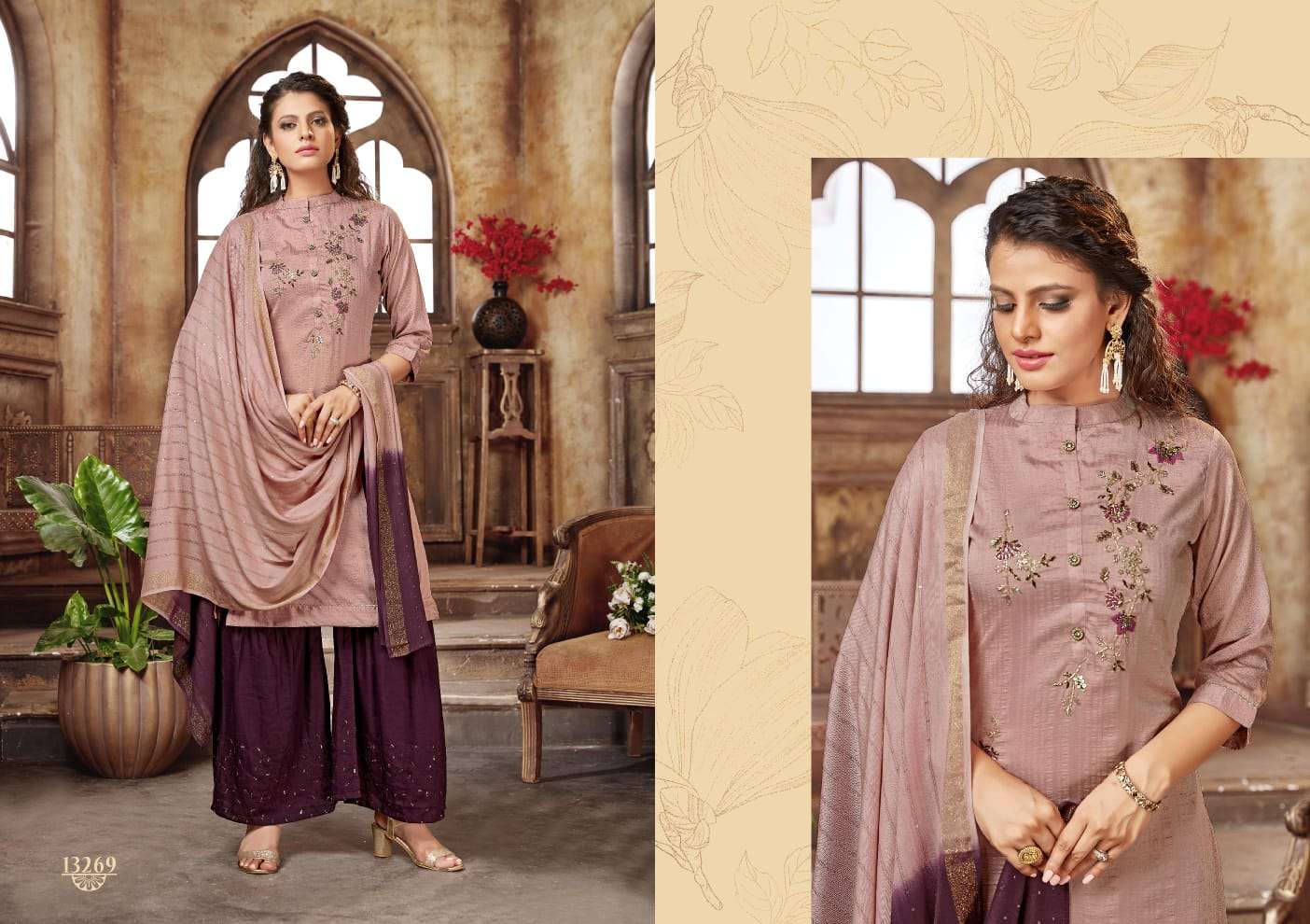 Kalaroop Shilpi Catalog Designer Wear Readymade Top Bottom With Dupatta 