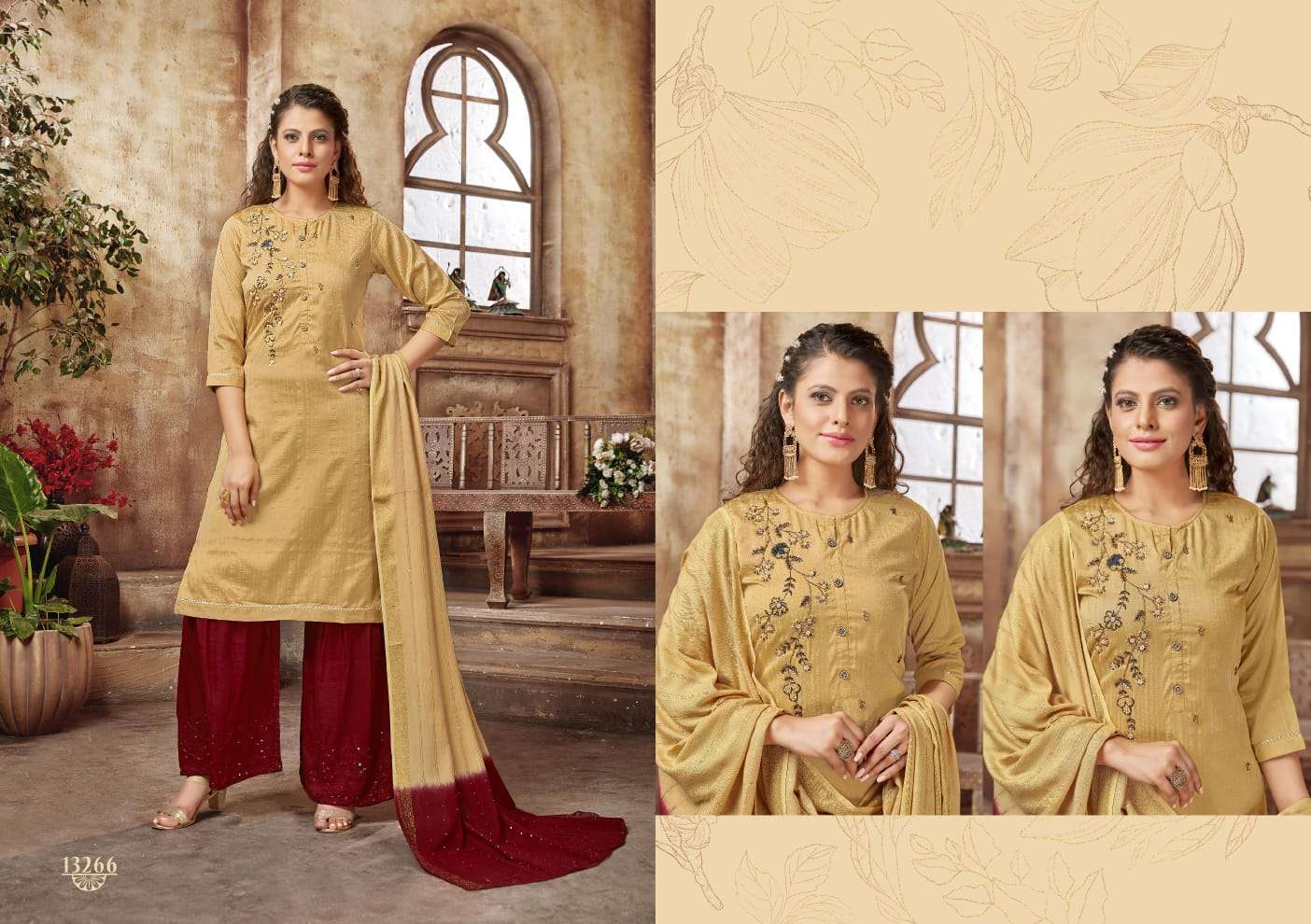 Kalaroop Shilpi Catalog Designer Wear Readymade Top Bottom With Dupatta 