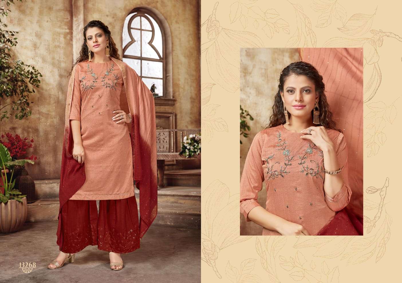 Kalaroop Shilpi Catalog Designer Wear Readymade Top Bottom With Dupatta 