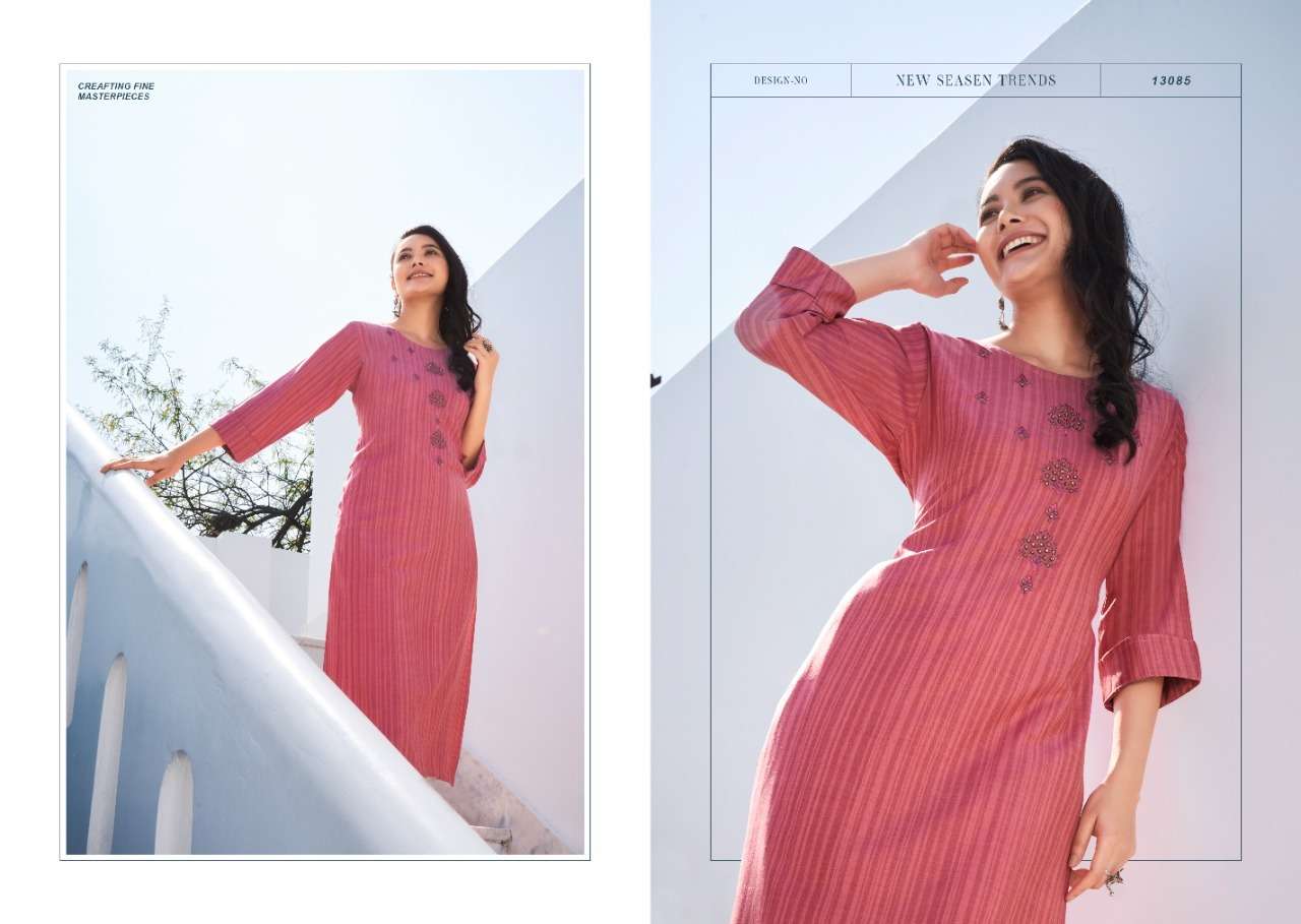 Kalaroop Treat Catalog Casual Wear Rayon Embroidery Kurtis 