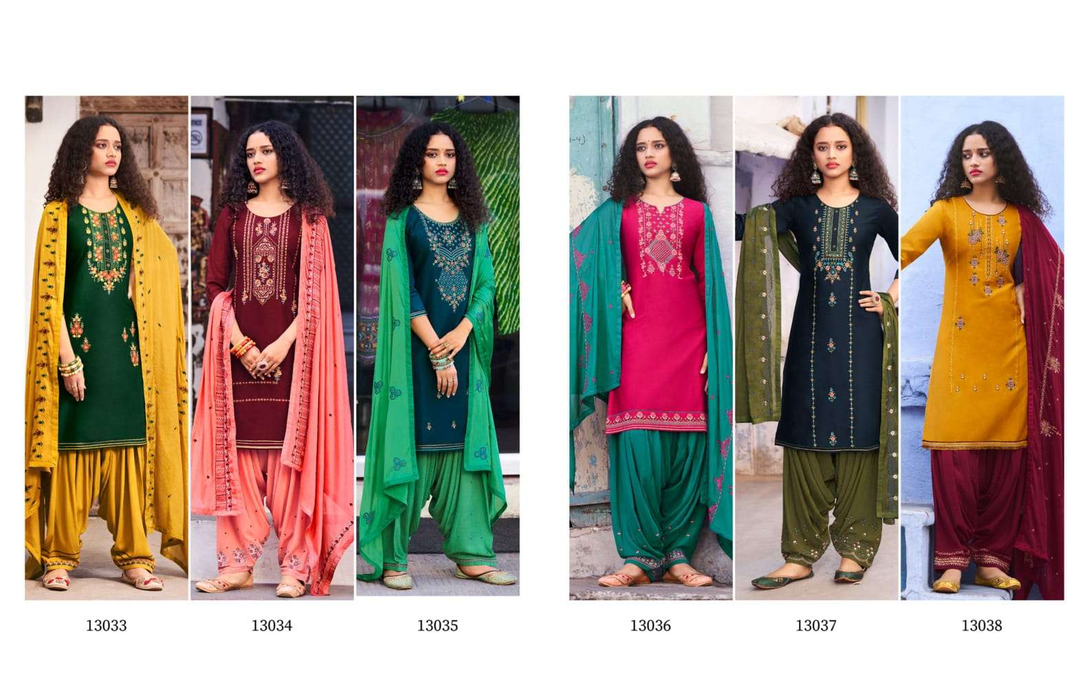 Kalaroop Zarkan Catalog Festive Wear Readymade Punjabi Dress Materials 