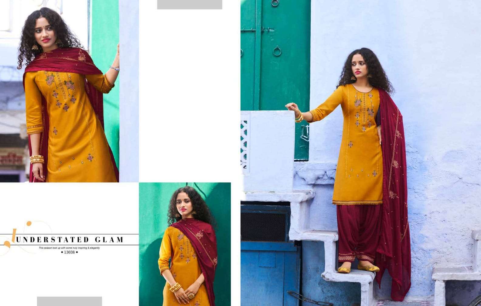 Kalaroop Zarkan Catalog Festive Wear Readymade Punjabi Dress Materials 