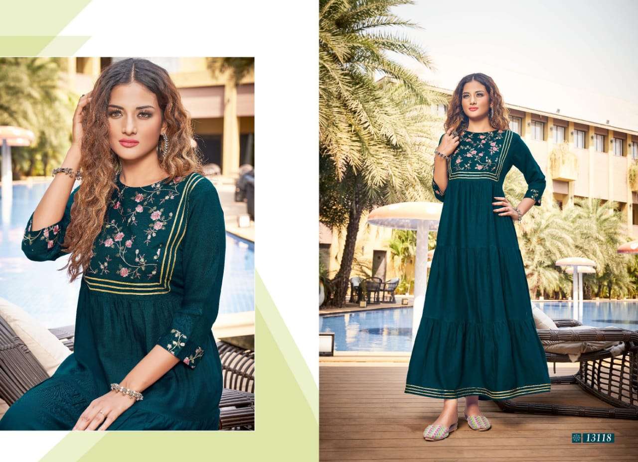 Kalaroop Zoya Vol 2 Catalog Party Wear Long Gown Style Anarkali Kurtis 