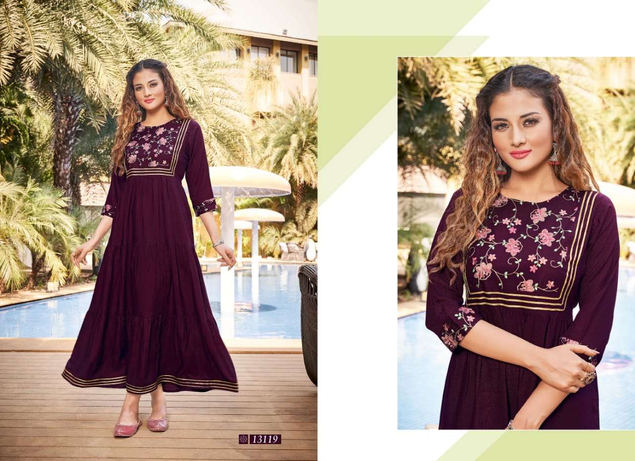 Kalaroop Zoya Vol 2 Catalog Party Wear Long Gown Style Anarkali Kurtis 