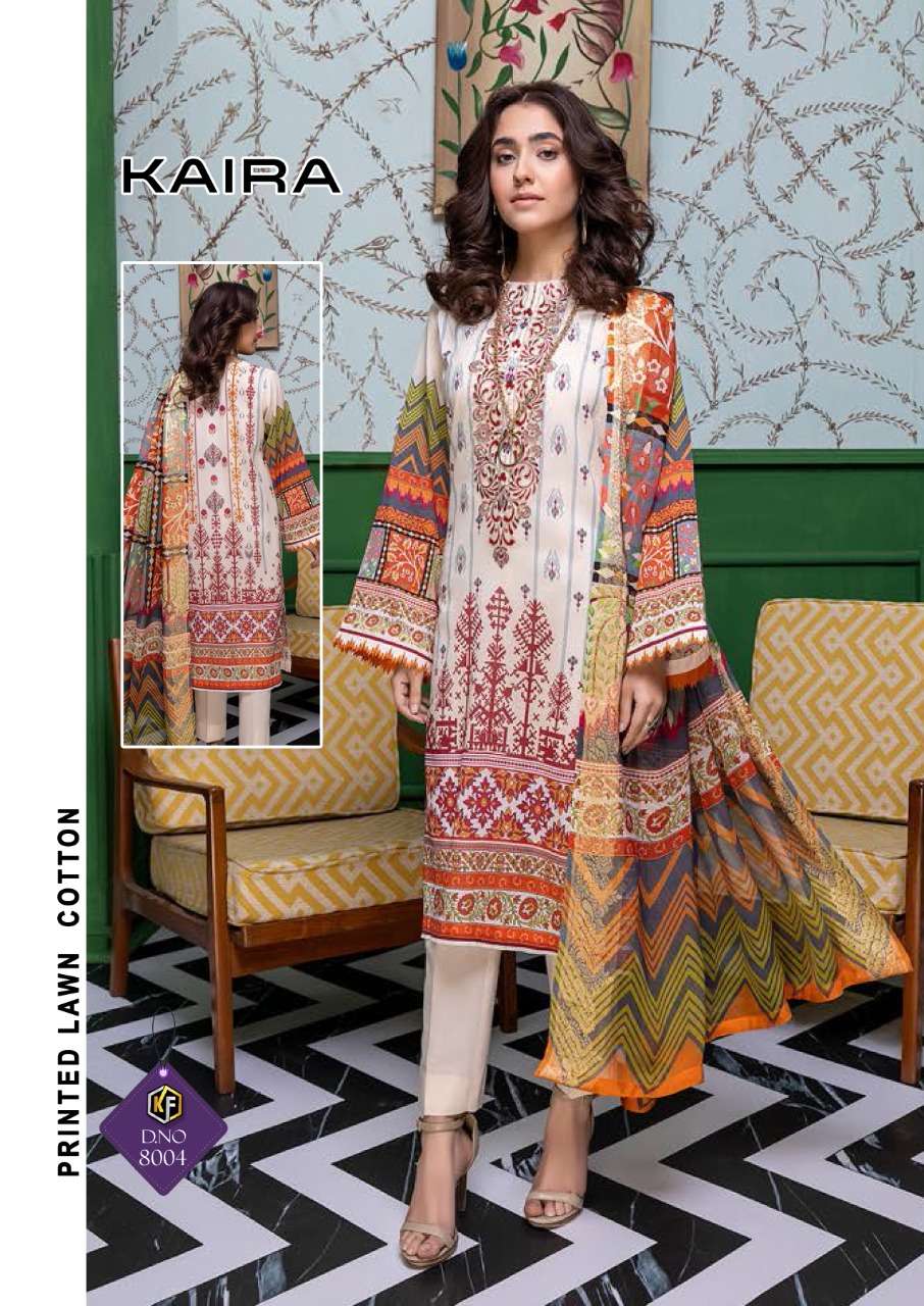 Keval Fab Kaira Vol 8 Catalog Summer Wear Karachi Cotton Dress Materials 